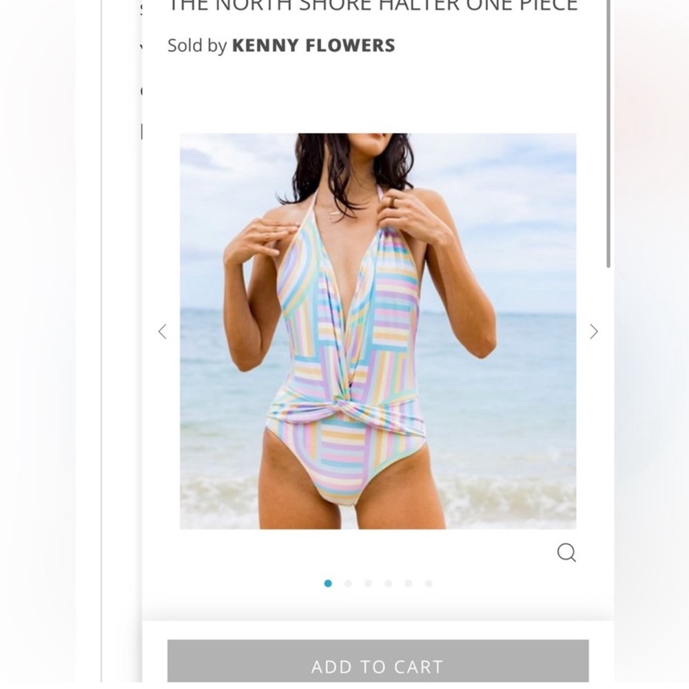 Watercolors Kenny Flowers THE North Shore Deep V Halter One Piece